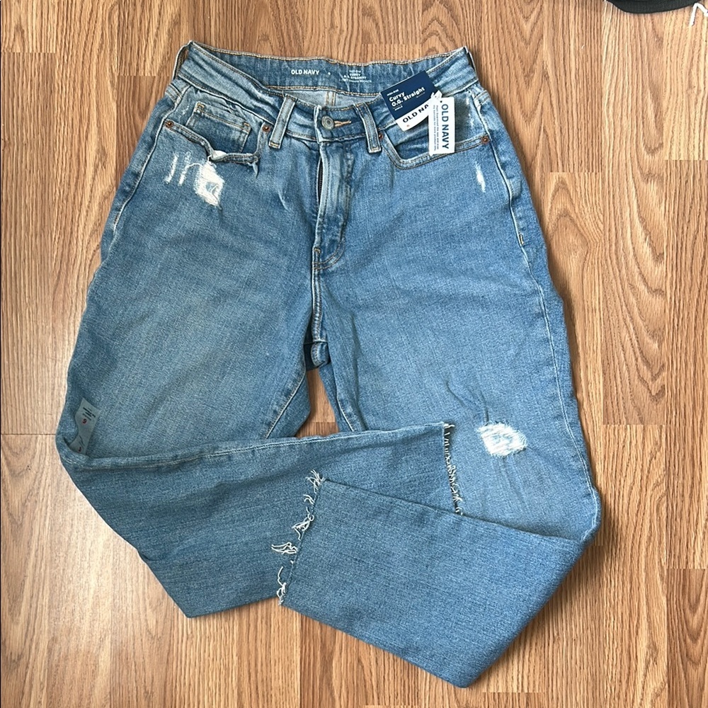 Old Navy Blue Distressed Jeans